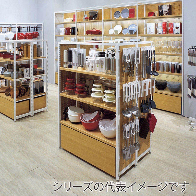 ストア・エキスプレス 店舗什器 ラテラル・ロコ 背面パネル 有孔 幅120×高さ180cm用 エクリュ 61-809-21-3 1枚(ご注文単位1枚)【直送品】