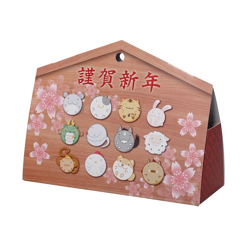 ヤマニパッケージ 菓子箱　十二支　絵馬  20-1617 200枚/箱（ご注文単位1箱）【直送品】