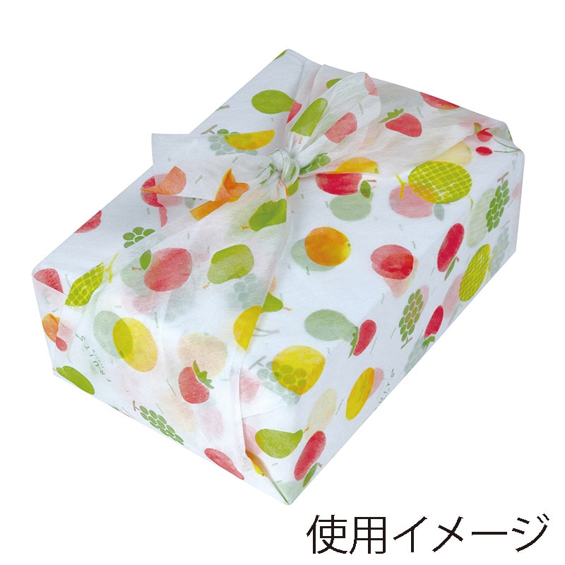 不織布 風呂敷 カラーフルーツ柄 L-2409 100枚/袋(ご注文単位5袋)【直送品】