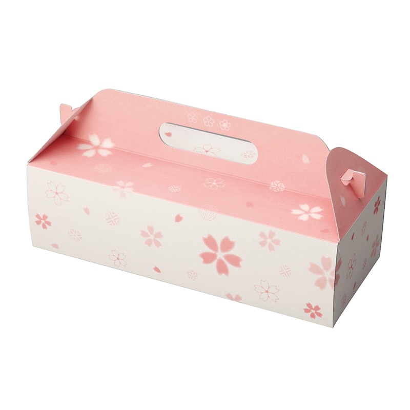 ヤマニパッケージ 和菓子箱 和彩サービス箱 桜 10ヶ トレー付 19-1306B 100個/束(ご注文単位1束)【直送品】