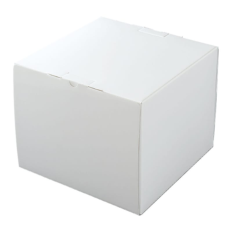 パッケージ中澤 ケーキ箱 H300 BD 白無地 尺用 R15290 5枚/箱（ご注文単位1箱）【直送品】