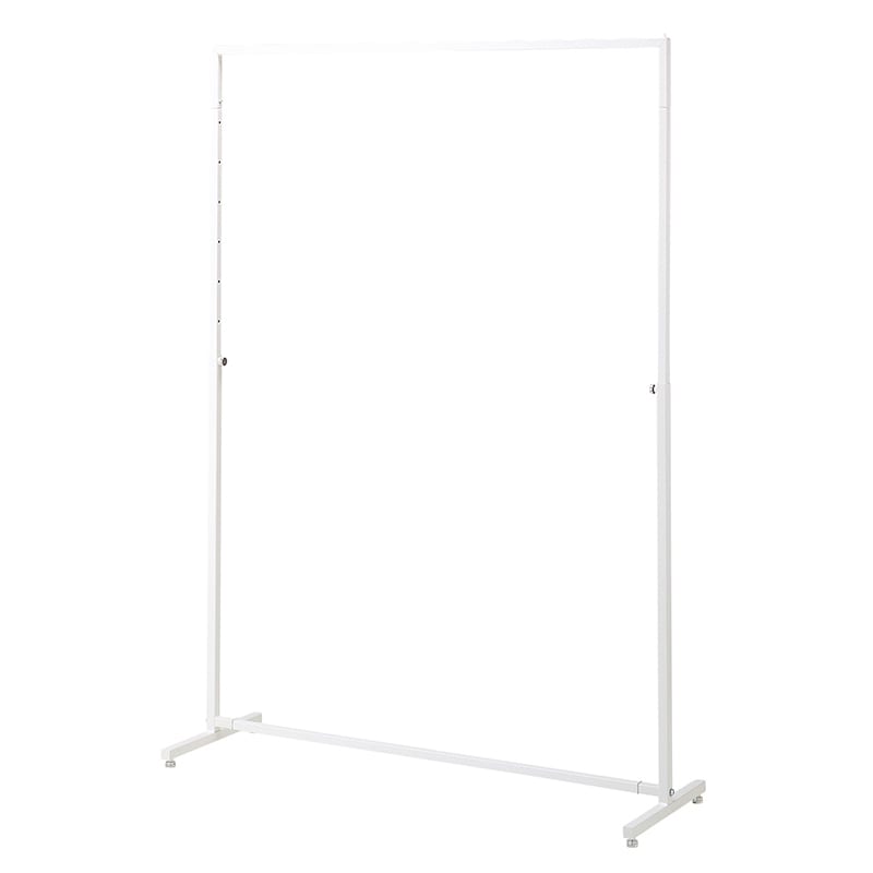 ストア・エキスプレス インハングタイプ　ハンガーラック　角パイプ W120cm　ホワイト 61-785-39-2 1台（ご注文単位1台）【直送品】