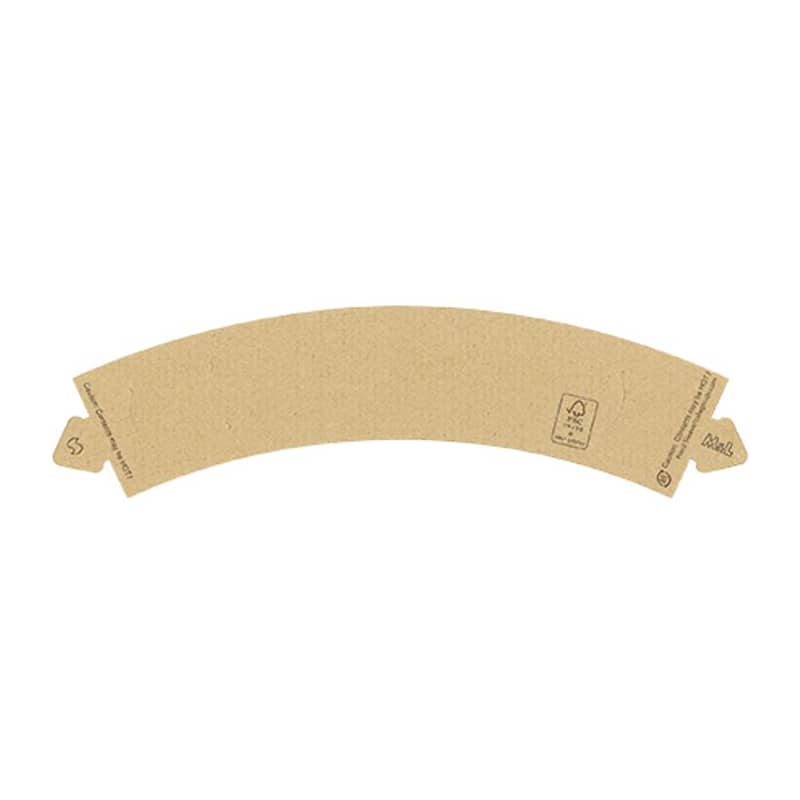 カップスリーブ 組みタイプ 森林認証紙 茶 1500枚/箱（ご注文単位1箱）【直送品】