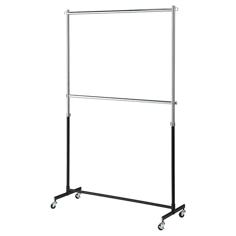 ストア・エキスプレス 重量用2段ハンガーラック ブラック 幅120cm 61-818-86-2 1台（ご注文単位1台）【直送品】