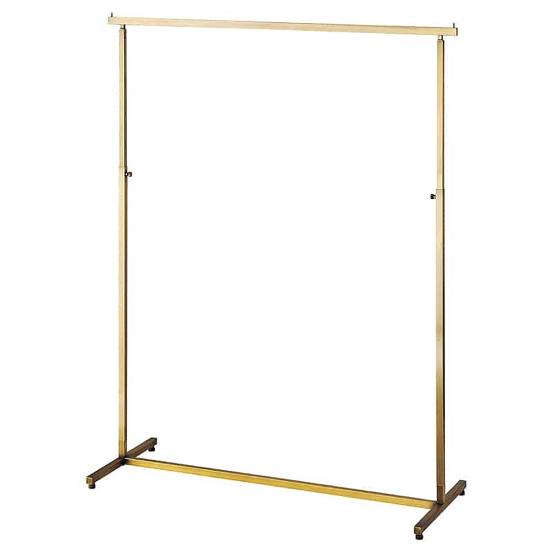ストア・エキスプレス アンティークゴールド ハンガーラック 角パイプ 幅120cm 61-831-72-2 1台（ご注文単位1台）【直送品】