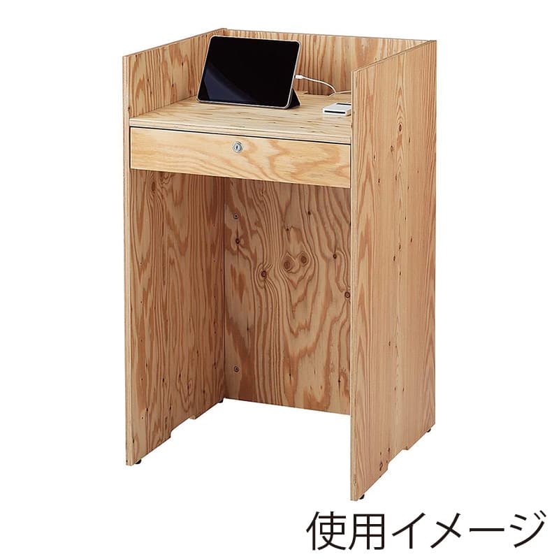ストア・エキスプレス ラーチ合板レジ台 幅60cm 61-819-11-1 1台（ご注文単位1台）【直送品】