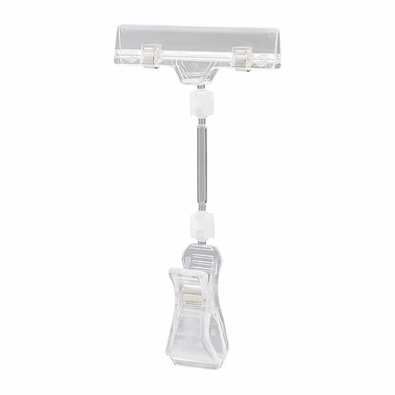 ストア・エキスプレス ポップカードクリップ クリア 高さ16cm 20個入 61-204-1-2 1セット（ご注文単位1セット）【直送品】