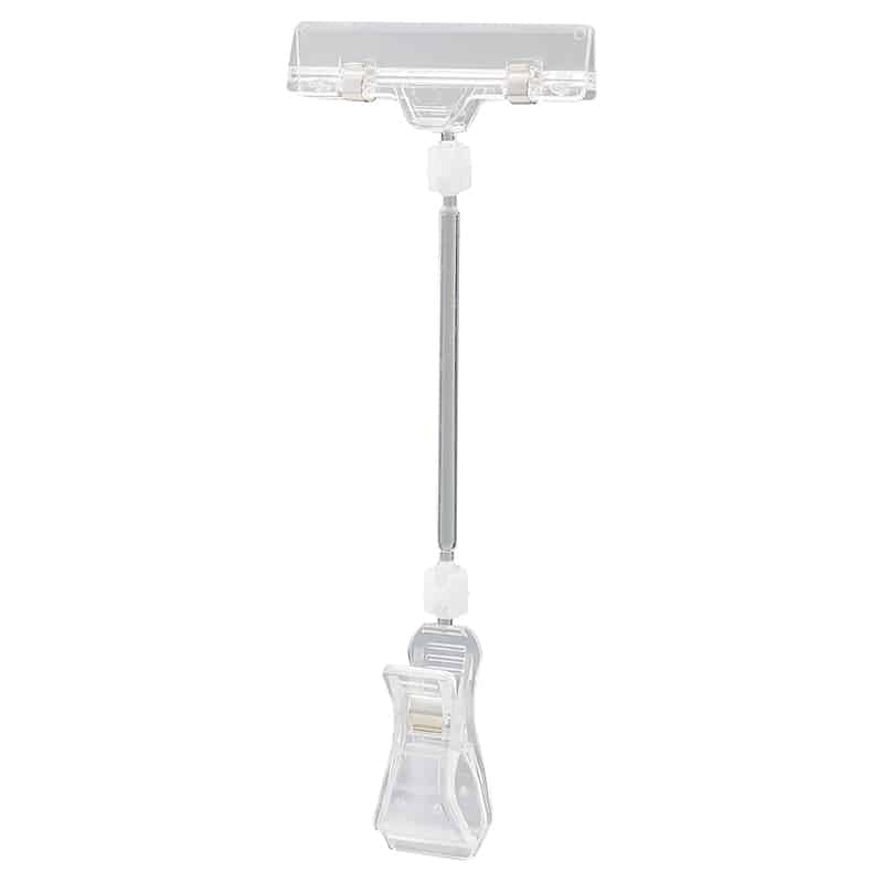 ストア・エキスプレス ポップカードクリップ クリア 高さ21cm 20個入 61-204-1-3 1セット（ご注文単位1セット）【直送品】