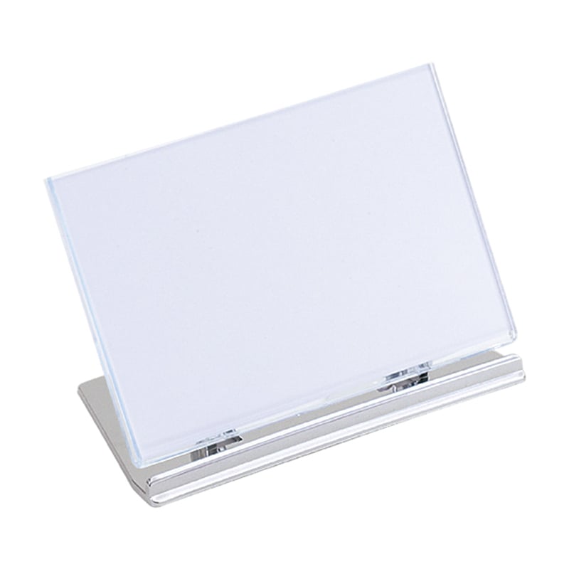 ストア・エキスプレス リクライニングポップカードスタンド 10×6.5cm用 シルバー 2個入 61-206-6-6 1セット（ご注文単位1セット）【直送品】