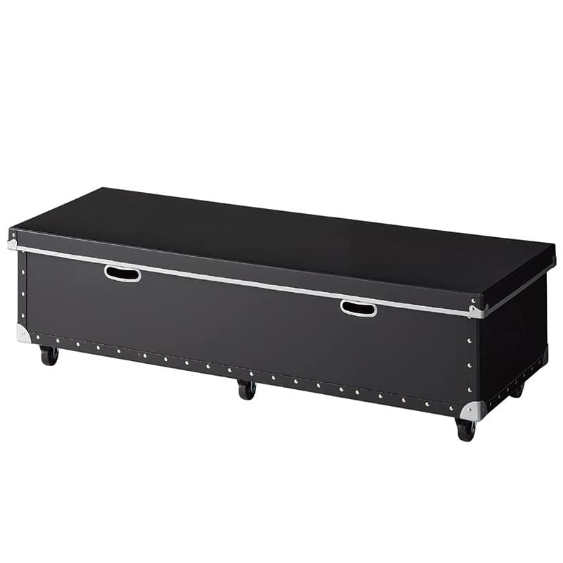 ストア・エキスプレス ワイヤーラック用ファイバー収納ボックス フタ付き 幅120cm／奥行35cm用 ブラック 61-809-39-3 1台（ご注文単位1台）【直送品】
