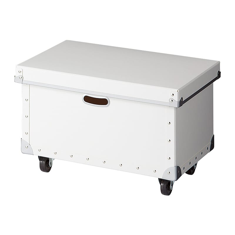 ストア・エキスプレス ワイヤーラック用ファイバー収納ボックス フタ付き 幅60cm／奥行35cm用 ホワイト 61-809-40-1 1台（ご注文単位1台）【直送品】