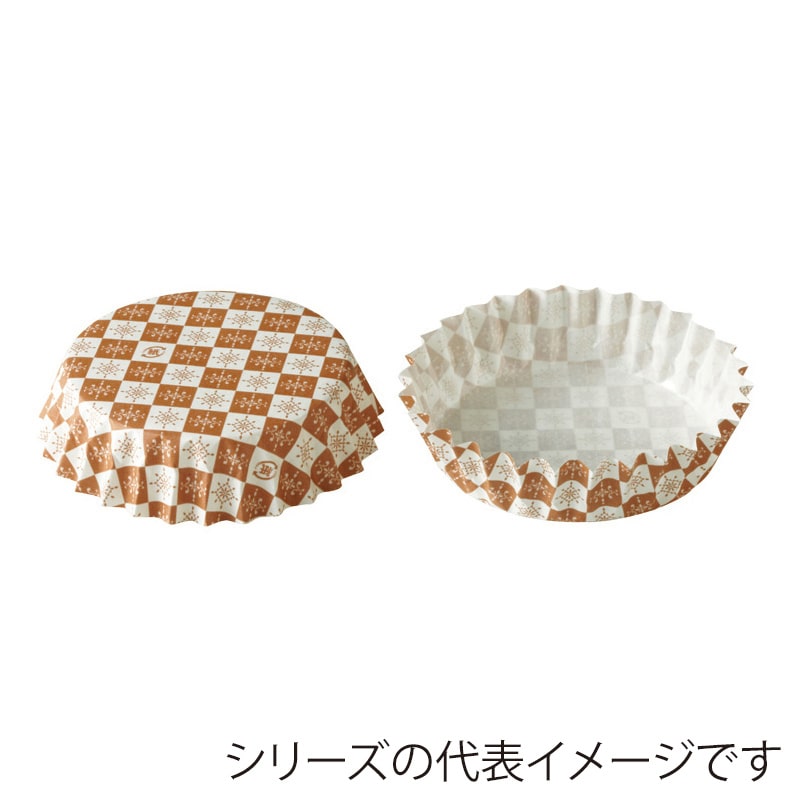 天満紙器 ペットカップ 丸型 9.0×2.0 茶ブロック PTC09020-B 300枚/束（ご注文単位1束）【直送品】