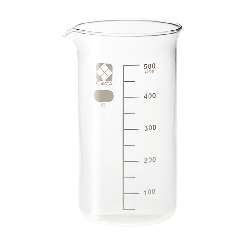 柴田トールビーカー　目安目盛付　500ml 010040-500A  1個（ご注文単位1個）【直送品】