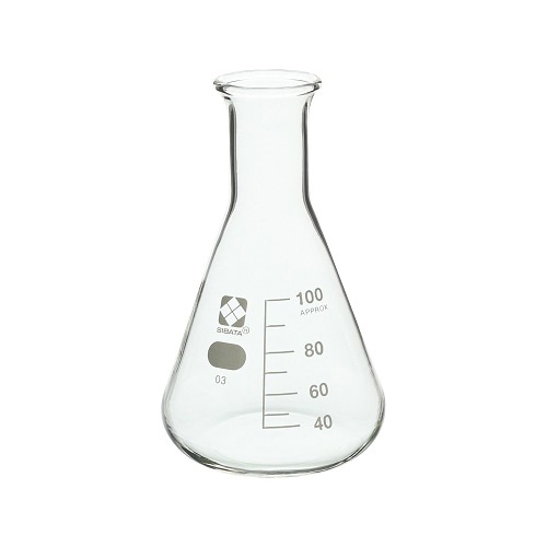 柴田三角フラスコ　目安目盛付　100ml 010530-100A  1個（ご注文単位1個）【直送品】