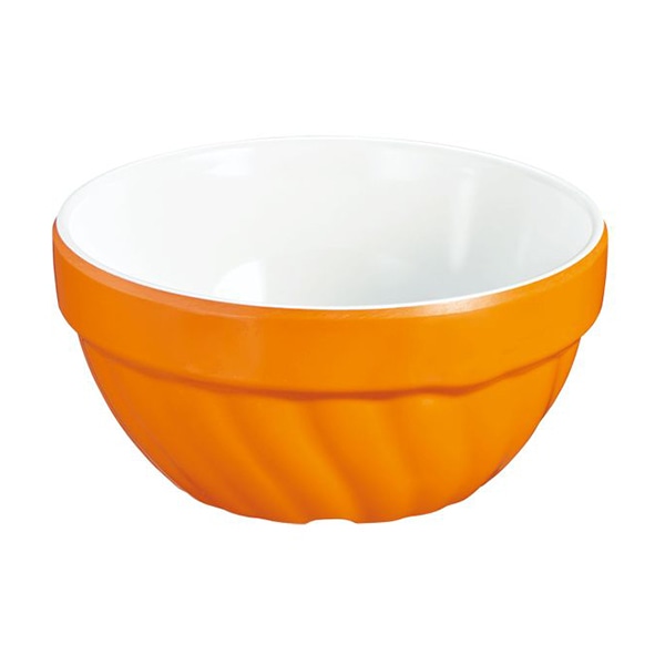 台和 メラミン食器 9.5cm ネジコバチ オレンジホワイト CH-630-OW 1枚(ご注文単位1枚)【直送品】