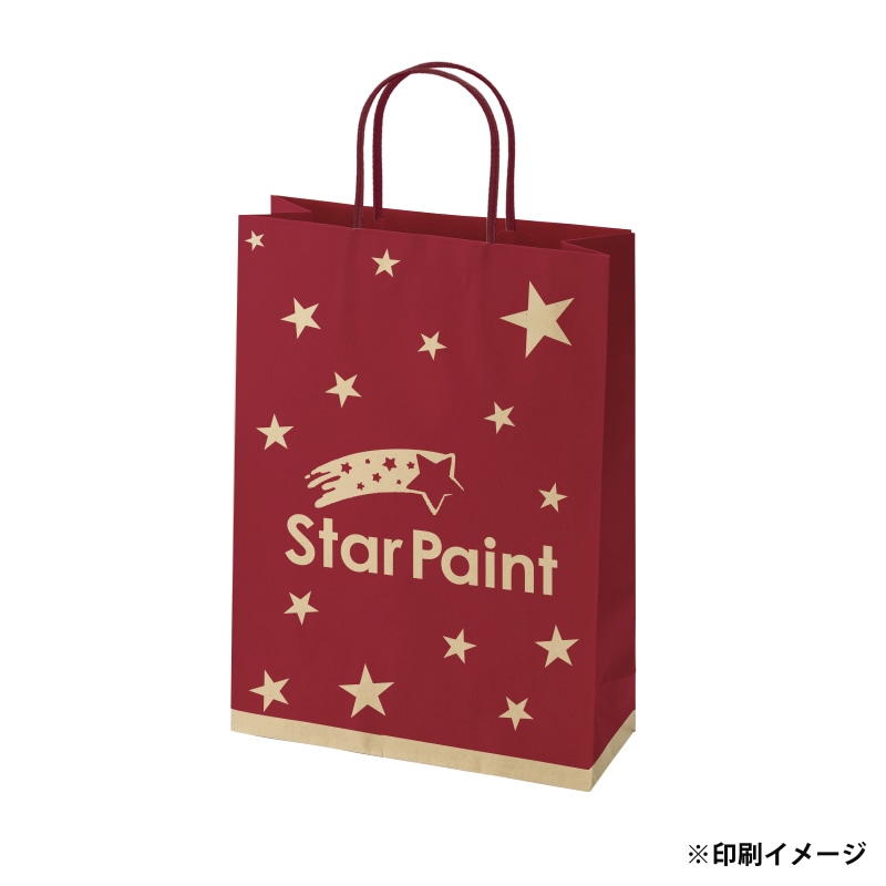 【オリジナル印刷】スムースBS-100 未晒120g(茶) ベタ印刷あり1色印刷 3000枚 オプション アクリル紐芯入カラー替え 3000枚