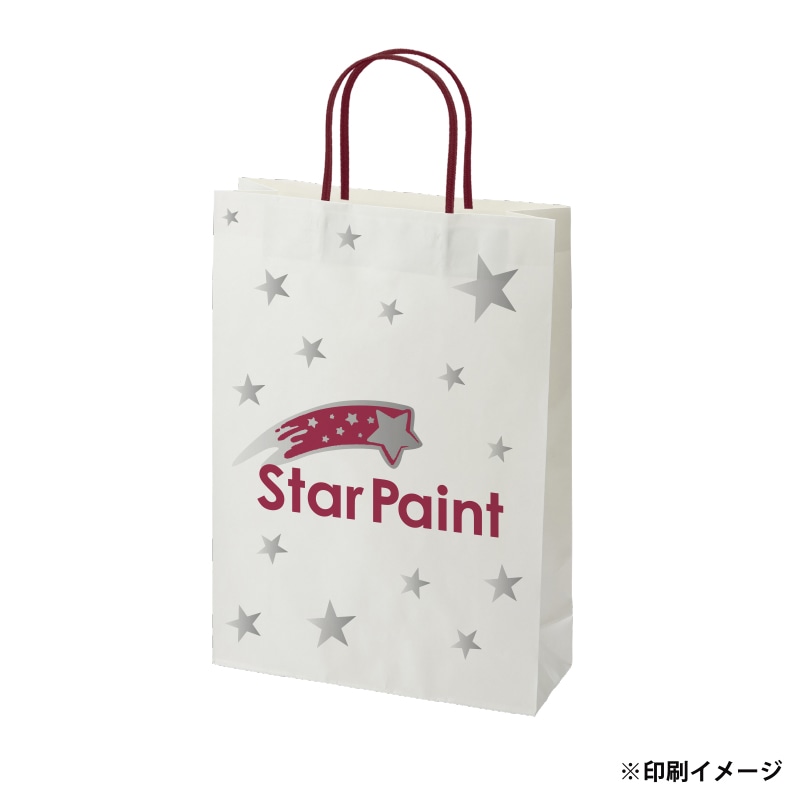 【オリジナル印刷】スムースBS-100 片艶・晒120G ベタ印刷なし2色印刷 1000枚 オプション アクリル紐芯入カラー替え 1000枚