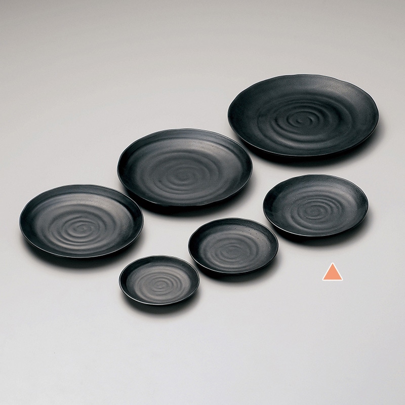 マイン メラミン食器　丸皿　黒 φ18 M11-126 5枚/束（ご注文単位1束）【直送品】