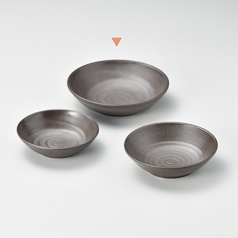 マイン メラミン食器 丸深皿 茶 大 M11-566 5枚/束(ご注文単位1束)【直送品】