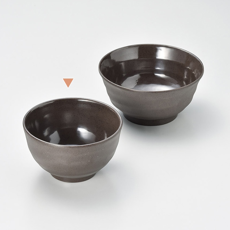 マイン メラミン食器 どんぶり 茶 小 M11-577 5枚/束(ご注文単位1束)【直送品】