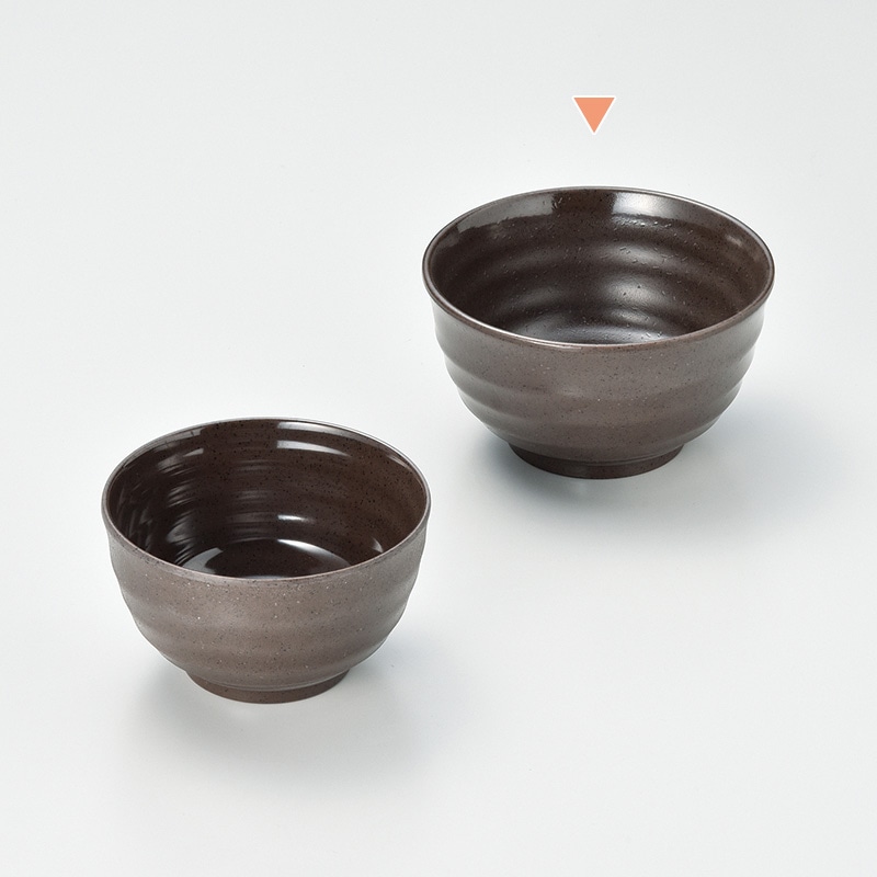 マイン メラミン食器 飯器 茶 大 M11-578 5枚/束(ご注文単位1束)【直送品】