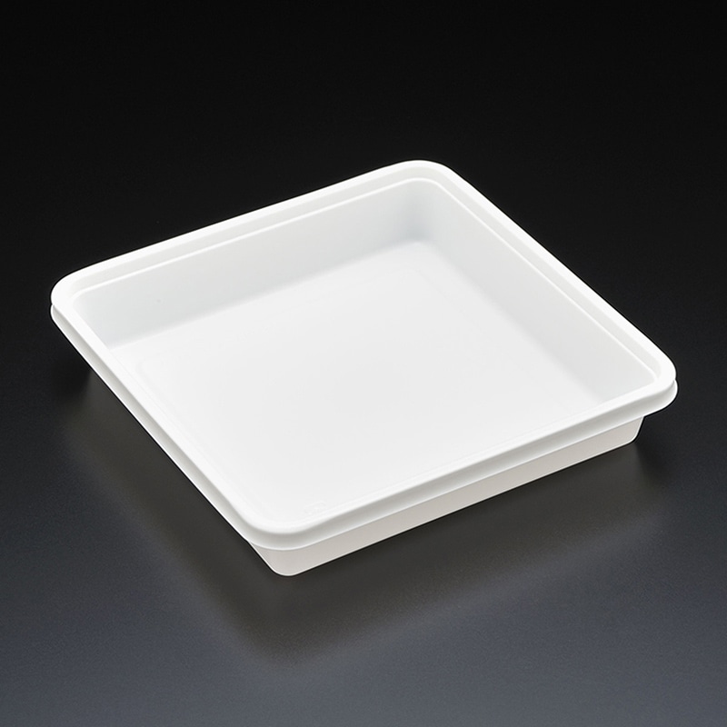 スミ 食品容器 スーパーレンジ 本体 K角260 W 100個/袋（ご注文単位6袋）【直送品】