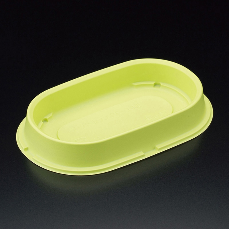 スミ 食品容器 スーパーレンジ 中皿 PE-1 ライム 50個/袋(ご注文単位24袋)【直送品】
