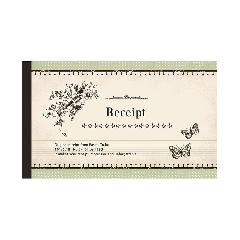 Paseo 領収書 2枚複写 50組 MB-07 1冊(ご注文単位3冊)【直送品】