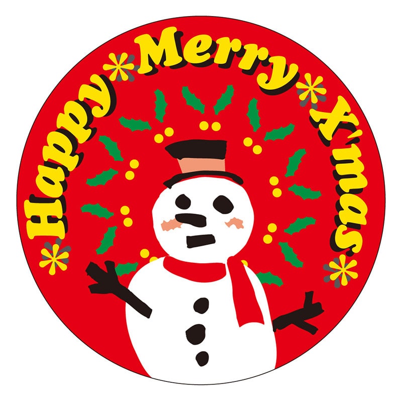 カミイソ産商 エースラベル Happy MerryX'mas C-0299 500枚/袋(ご注文単位1袋)【直送品】