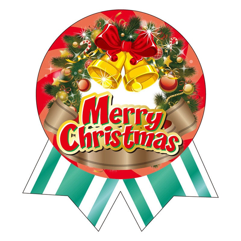 カミイソ産商 エースラベル MERRY CHRISTMAS C-0477 300枚/袋(ご注文単位1袋)【直送品】