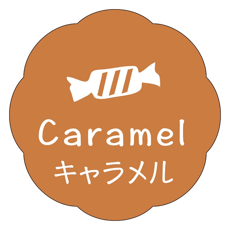 カミイソ産商 エースラベル キャラメル J-0629 150枚/袋(ご注文単位1袋)【直送品】