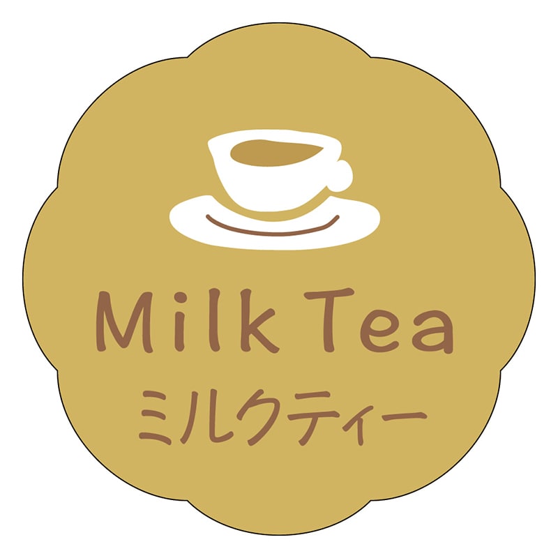 カミイソ産商 エースラベル ミルクティー J-0662 150枚/袋（ご注文単位1袋）【直送品】