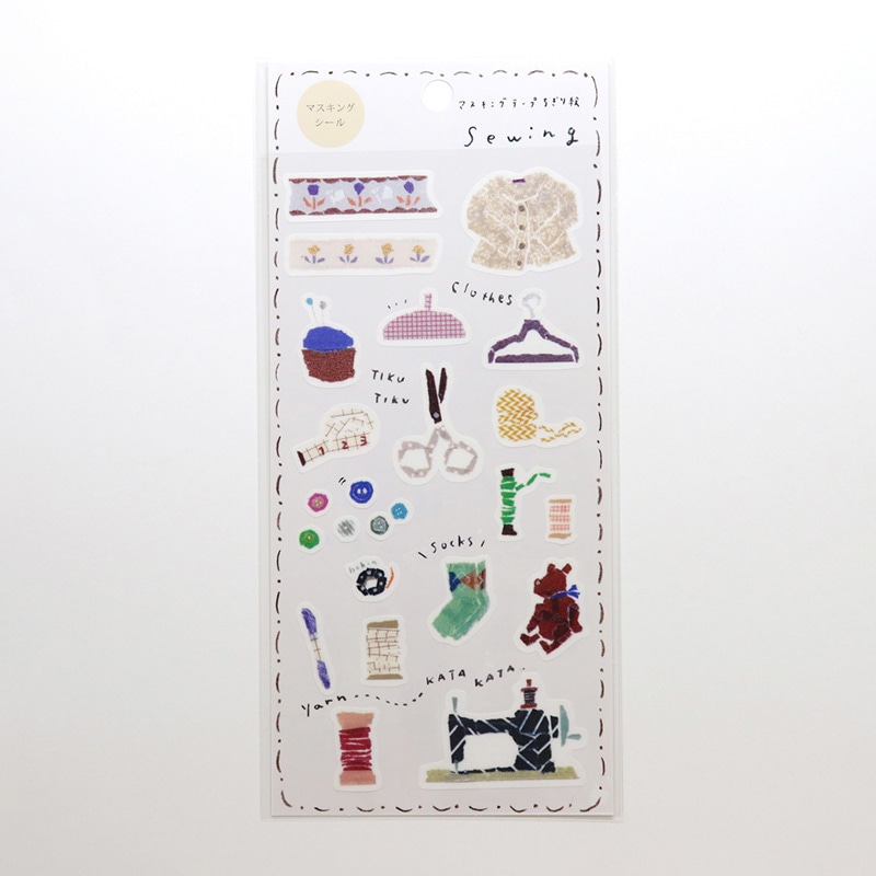 カミイソ SAIEN　マスキングシール　田村美紀 Sewing J-235 1冊（ご注文単位1冊）【直送品】