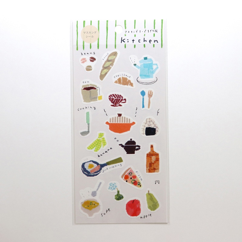 カミイソ SAIEN　マスキングシール　田村美紀 Kitchen J-237 1冊（ご注文単位1冊）【直送品】