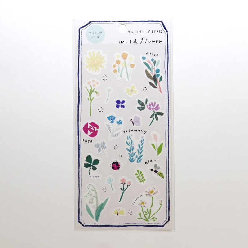 カミイソ SAIEN　マスキングシール　田村美紀 Wild　flower J-238 1冊（ご注文単位1冊）【直送品】