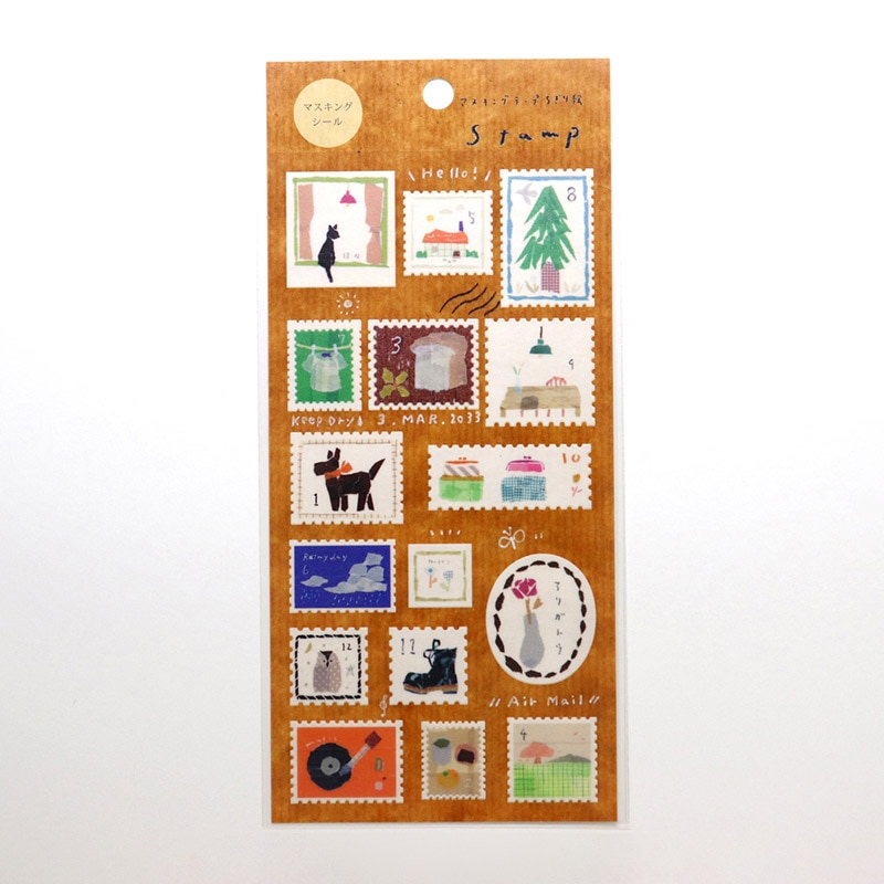 カミイソ SAIEN　マスキングシール　田村美紀 Stamp J-241 1冊（ご注文単位1冊）【直送品】