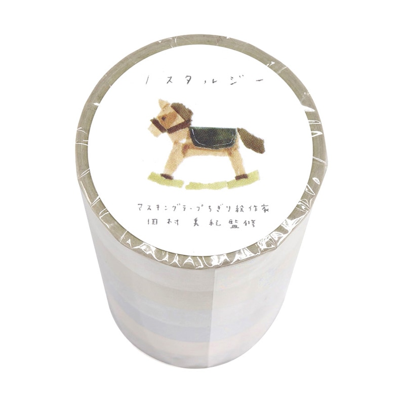 カミイソ SAIEN マスキングテープ 田村美紀 ちぎり絵 6色セット ノスタルジー UR-2021 1巻(ご注文単位1巻)【直送品】