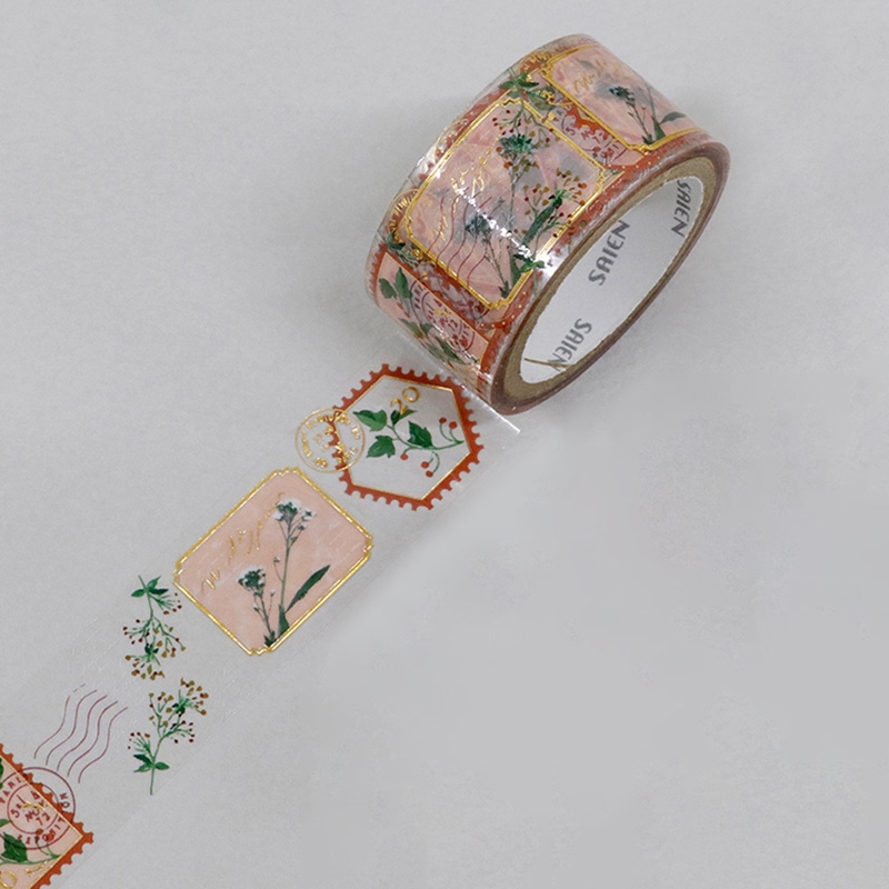 カミイソ SAIEN クリアテープ Stamp story Wildflower HR-1014 1巻(ご注文単位1巻)【直送品】