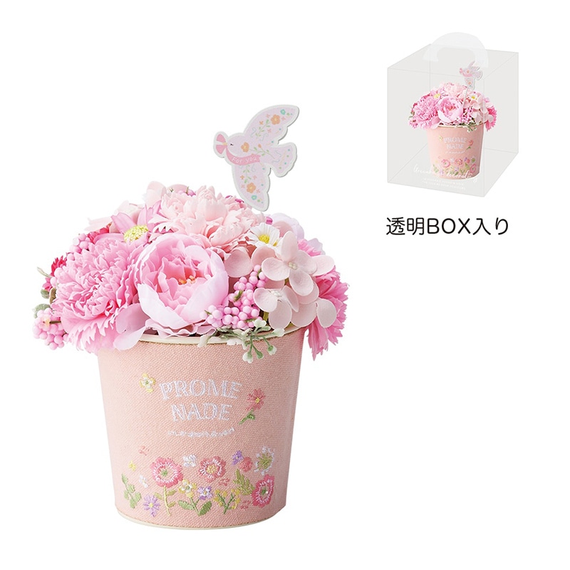 ケー・イー・アイ 刺繍ブリキ ソープフラワー ピンク 5249-PK 1個(ご注文単位1個)【直送品】