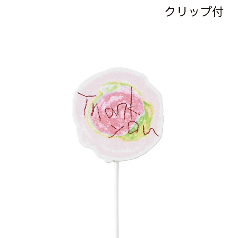 ケー・イー・アイ 木製プレートピック クリップ付き アート Thank you 5301 1本(ご注文単位12本)【直送品】