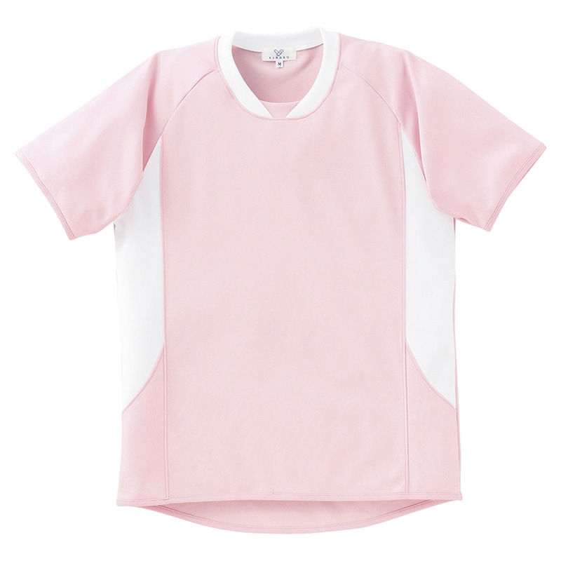キラク入浴介助用シャツ 男女兼用 CR108 SS ピンク #11 1枚(ご注文単位1枚)【直送品】