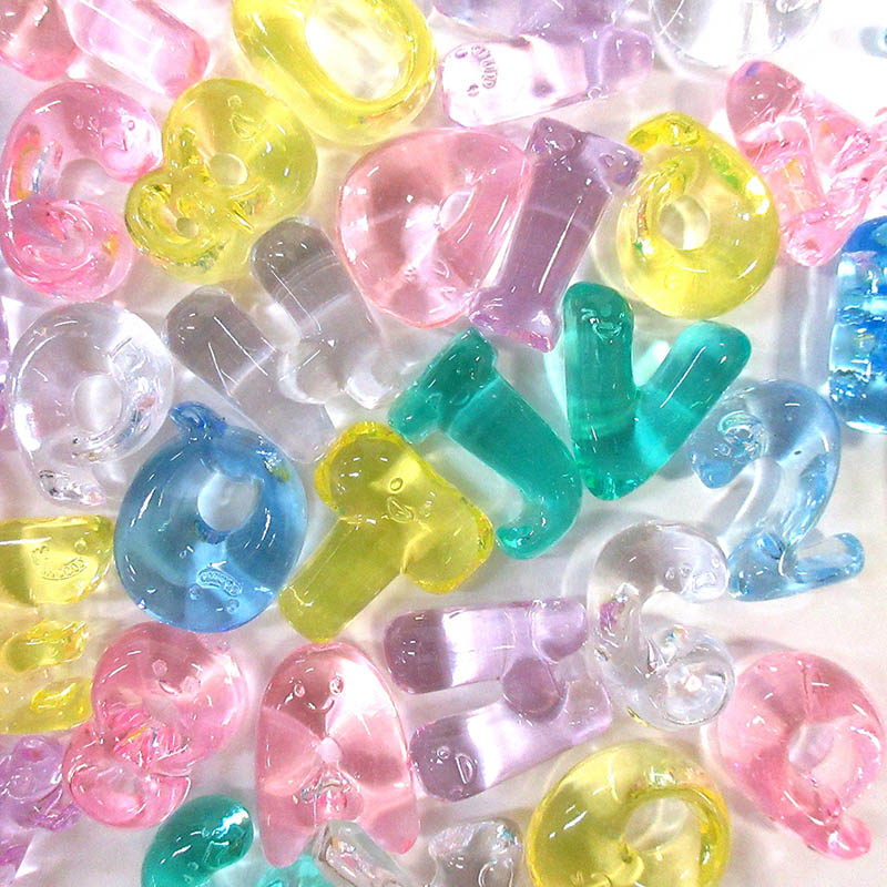 ファースト・アロー クラッシュアイス 数字&アルファベット パステル6カラー 1kg 400個 506-560 1袋(ご注文単位1袋)【直送品】