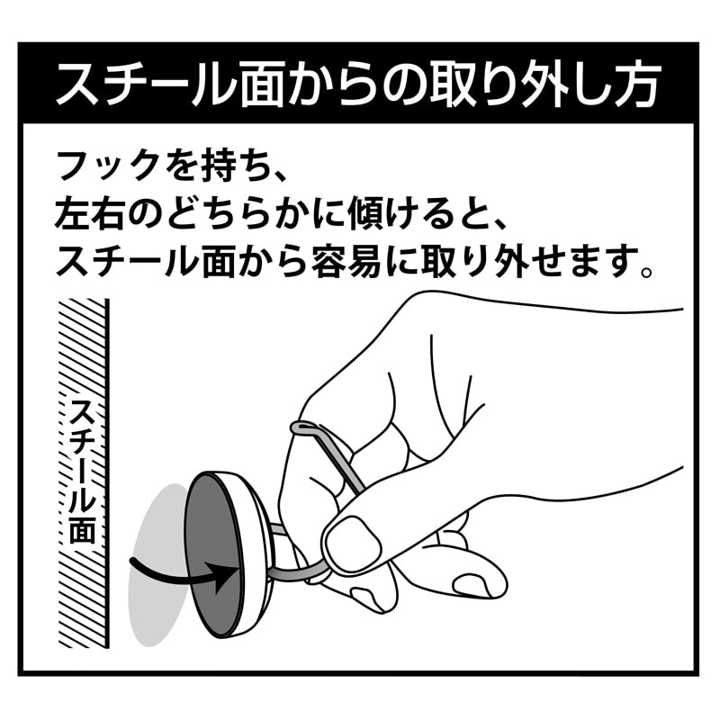 マグエックス マグネットフック ゼロスライド S MZR-4W S 白 1パック(ご注文単位10個)【直送品】