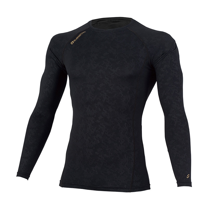 コーコス信岡 ニオイクリア 消臭パワーサポート長袖Tシャツ G-2028 ブラックカモフラ L 1枚(ご注文単位1枚)【直送品】