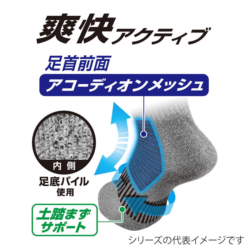 コーコス信岡 ニオイクリア スニーカー先丸 2P G-9247 MIX MIX F 1個(ご注文単位1個)【直送品】