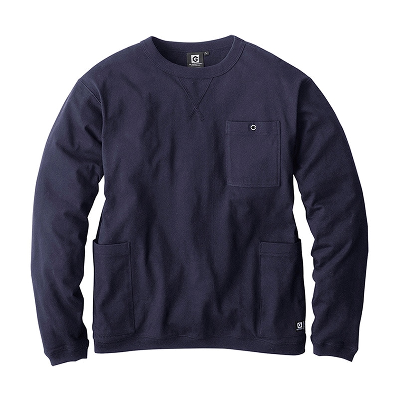 コーコス信岡 5ポケット長袖Tシャツ G-958 ネイビー 4L 1枚（ご注文単位1枚）【直送品】