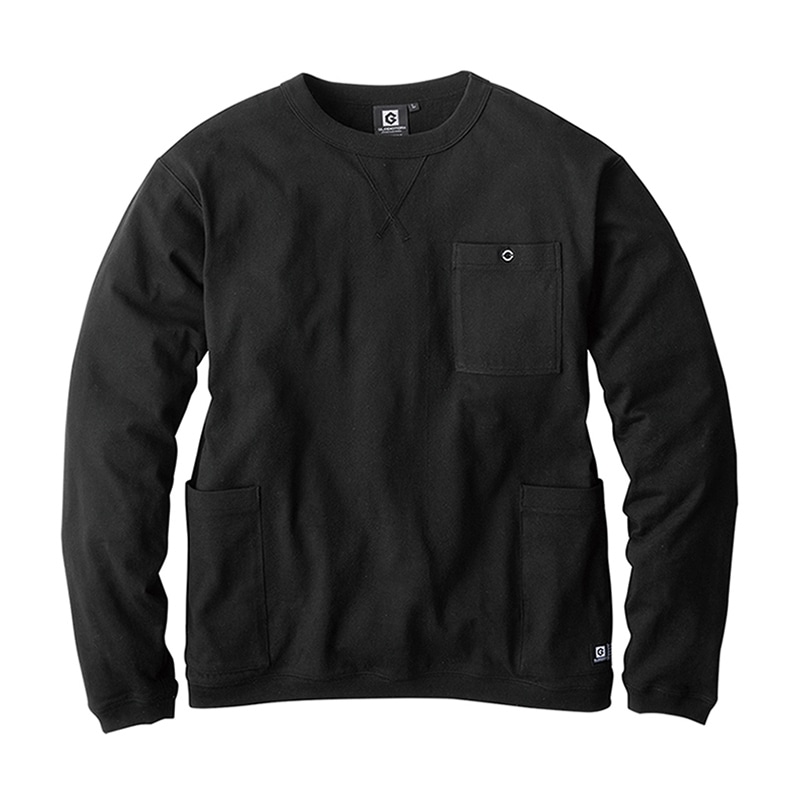 コーコス信岡 5ポケット長袖Tシャツ G-958 ブラック 4L 1枚（ご注文単位1枚）【直送品】