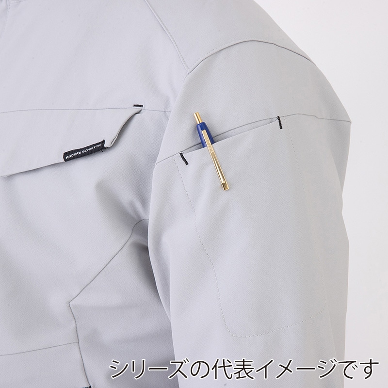 コーコス信岡 軽量 4WAY ストレッチ長袖シャツ A-9188 シルバー LL 1枚(ご注文単位1枚)【直送品】