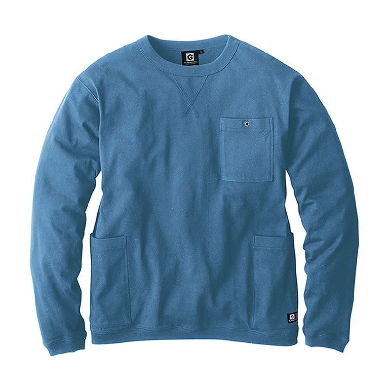 コーコス信岡 5ポケット長袖Tシャツ G-958 サーフブルー 3L 1枚（ご注文単位1枚）【直送品】