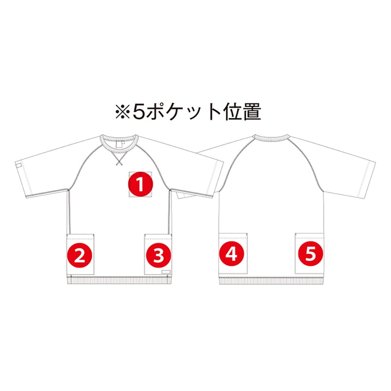 コーコス信岡 5ポケット半袖Tシャツ G-437 ホワイト SS 1枚(ご注文単位1枚)【直送品】